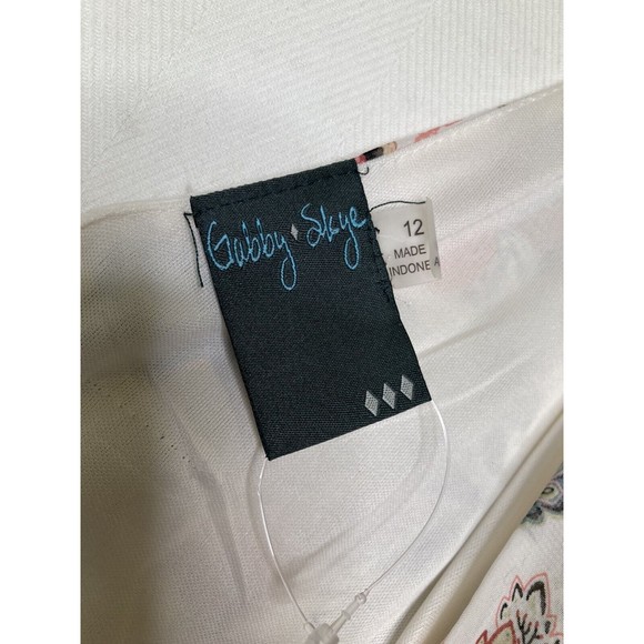 Gabby Skye Women's Sleeveless V-Neck Floral Print Knot Front Dress Size 12 NWT - Picture 7 of 13